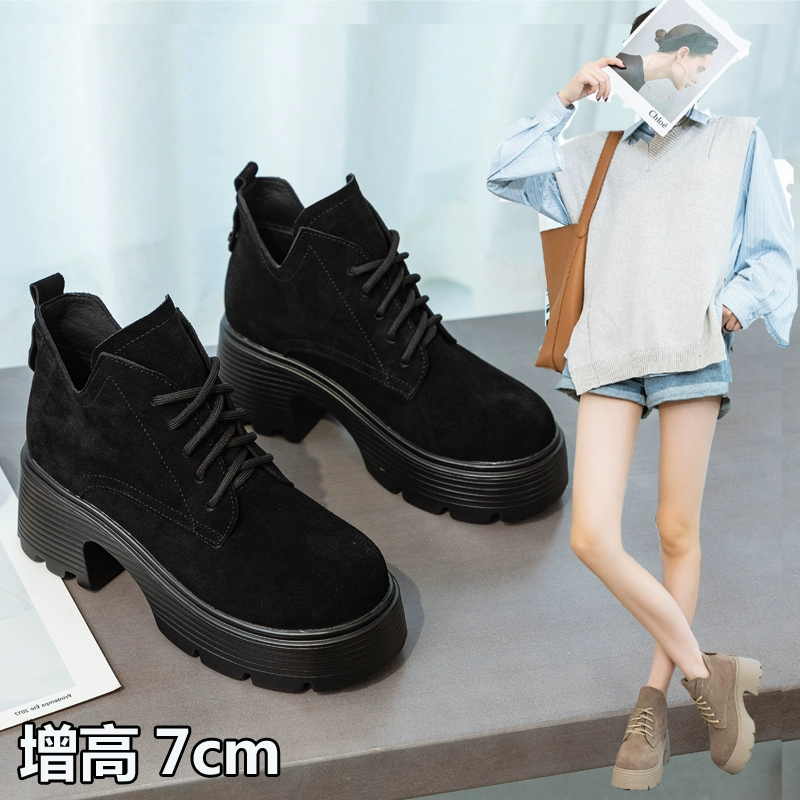 Осенние и зимние кожаные матовые низкие ботинки Martin женские тонкие толстые ботинки на каблуках маленькие ботинки короткие ботинки малого размера 313233