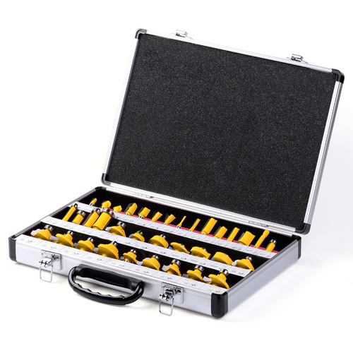 35-piece set, 24-piece set, 50-piece woodworking milling cutter set, 1/4 handle, 1/2 handle trimmer engraving machine tungsten steel cutter head