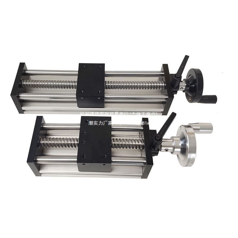 琪美传动滚珠丝杆直线导轨滑台运动模组含手动摇轮十字升降独立站