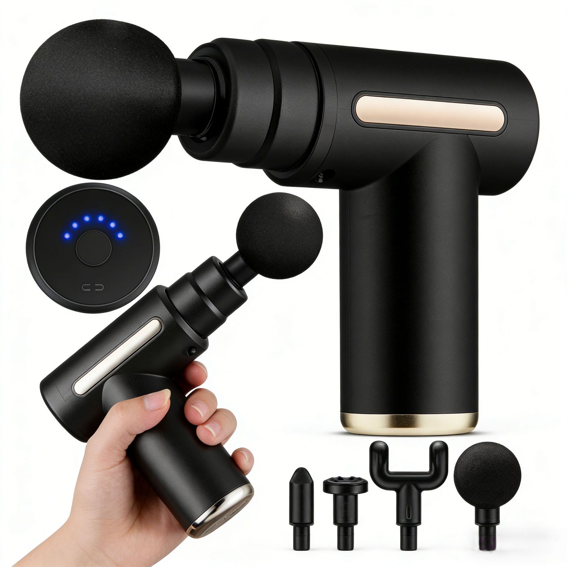 Mini masajeador transfronterizo pistola de fascia recargable pistola de fascia directa para musculos musculares musculares musculares cervical pistola vibrador eléctrico