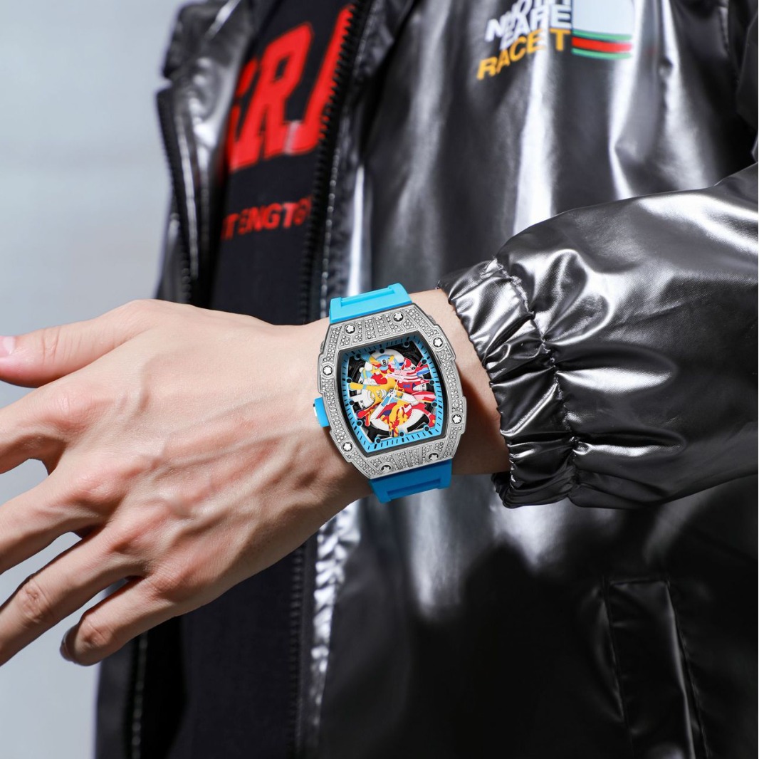 Zido High-value Hollow-out Non-automatic Luminous Richard Series Handsome Calendar Men's and Women's Watch 1713