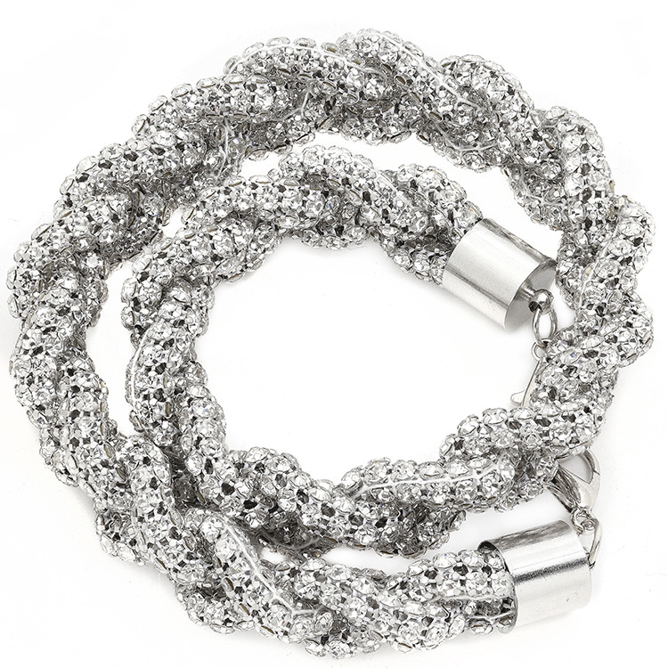 Nueva cuerda trenzada DIY con diamantes de imitación de 3 mm y 4 filas para decoración transfronteriza - Cuerda de diamantes de imitación en forma de campana para accesorios de ropa DIY, decoración de zapatos y accesorios para bolsos image 6
