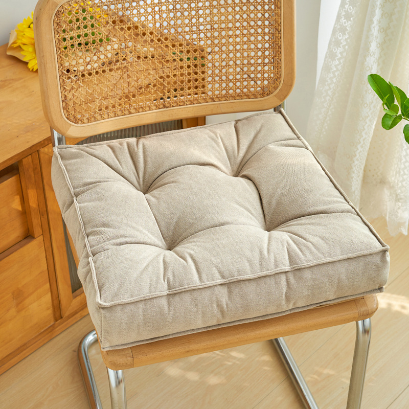 Chenille estiramiento de asiento de silla de oficina sedentario artefacto alfombra de suelo de sala de estar ventilada anti-deslizante cojín de ventana de aluminio