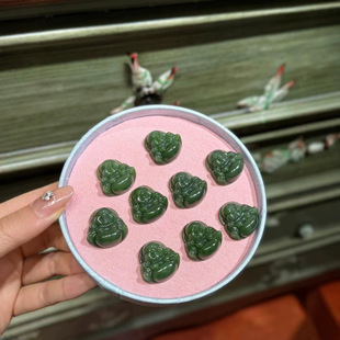 Jin Yu Tang Xinjiang Hotan Jade Jade Ice Buddha Pendant Texture Ice Run Color Rich Ying Run Wear Exquisite