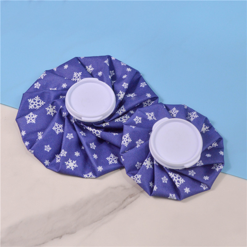 Fabricantes suministro de tela bolsa de hielo uso repetido plegable bolsa de hielo deportes de enfriamiento físico bolsa de hielo en stock al por mayor