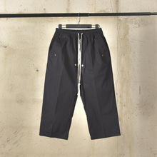 小众设计师暗黑风格RO八分裤硬棉梭织直筒裤时尚个性拉链时尚裤子