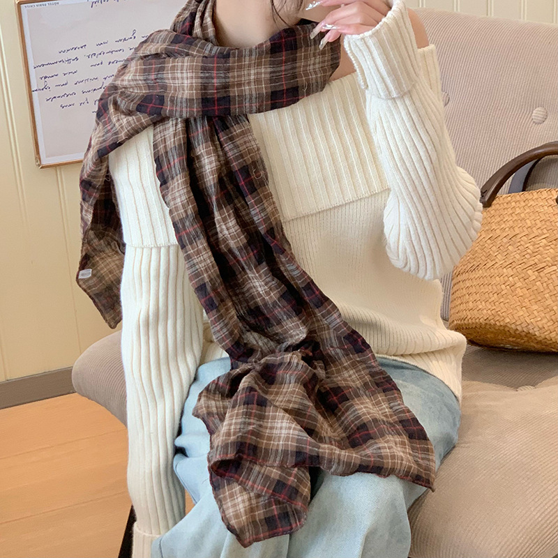 Bufandas de algodón nuevo estilo coreano bufandas de cuello de aire acondicionado bufandas de cuello amplio aliento