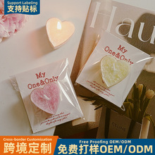 冰花心形茶蜡手工爱心蠟燭造型摆件活动小礼品批发创意香薰蜡烛