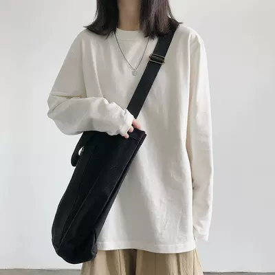 春秋长袖T恤女新款白色宽松内搭打底衫衣服韩系女装上衣源头厂家
