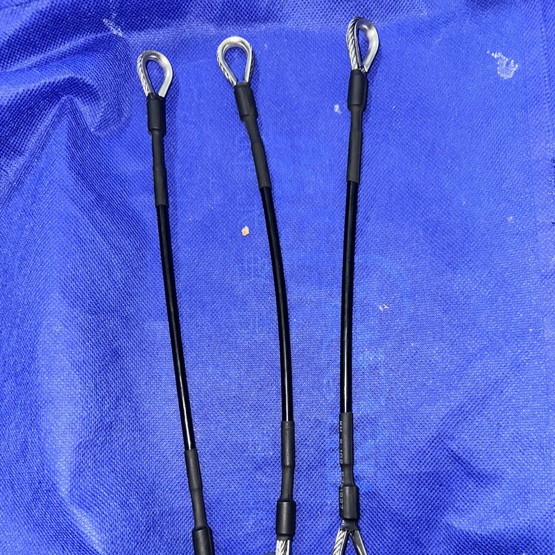 厂家批量生产不锈钢包胶钢丝绳吊绳失手绳安全带配件 五金配件