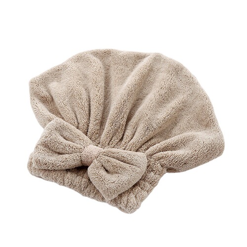 A2493 Coral velvet dry hair cap, absorbent shower cap for women, thickened coral velvet dry hair cap for bathing