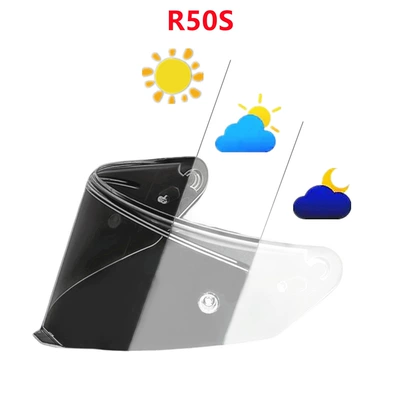 Dəbilqə (Kaska) aksesuarları, Lens R90Gp Electroplated - r50s-transparent-becomes-dark-black