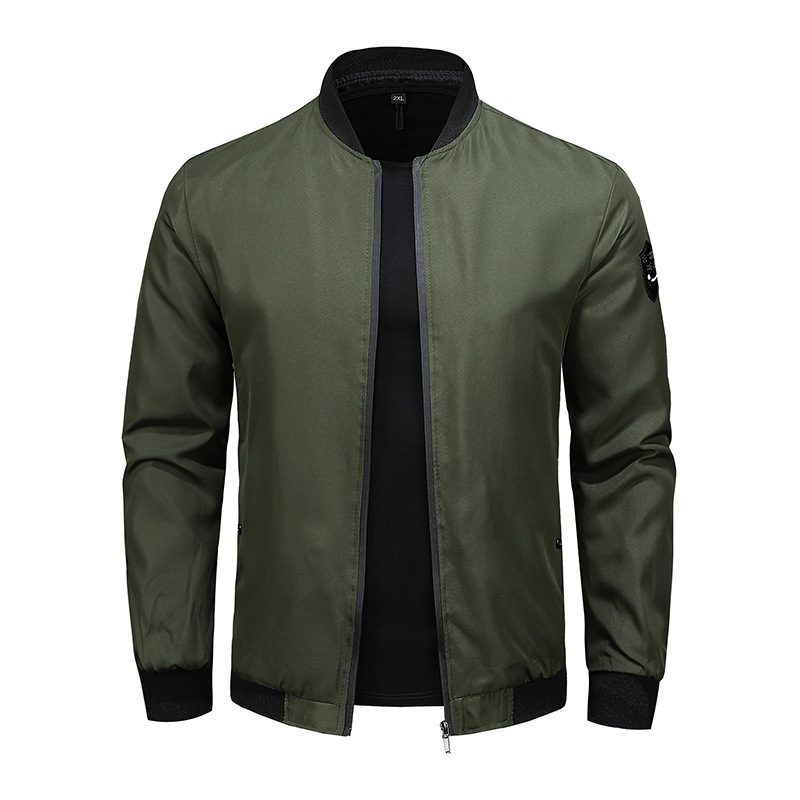 New cross-border foreign trade casual jacket men's Amazon factory direct spring and autumn casual solid color men's jacket men