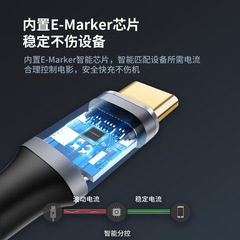 Type-C charging cable male to female extender 100W 10Gbps data cable bend connector Type-C video all-in-one cable