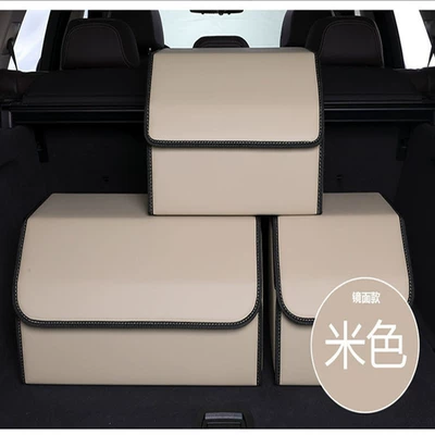 Trunk Storage Box, Car storage bag/box - beige-mirror-small-size-303030