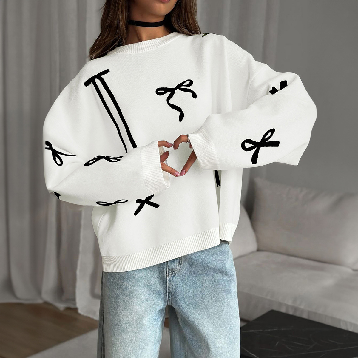 Kaikuo transfronterizo Europa y Estados Unidos vacaciones ocio de lana camisa de manga larga suéter de mujer otoño y invierno 2025 estación independiente de Amazon