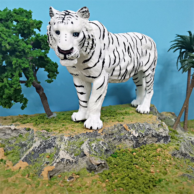 Simulación transfronteriza bosque animal Tigre modelo Cognición de los niños Bangladesh Tigre Blanco tigre blanco escritorio adornos estáticos