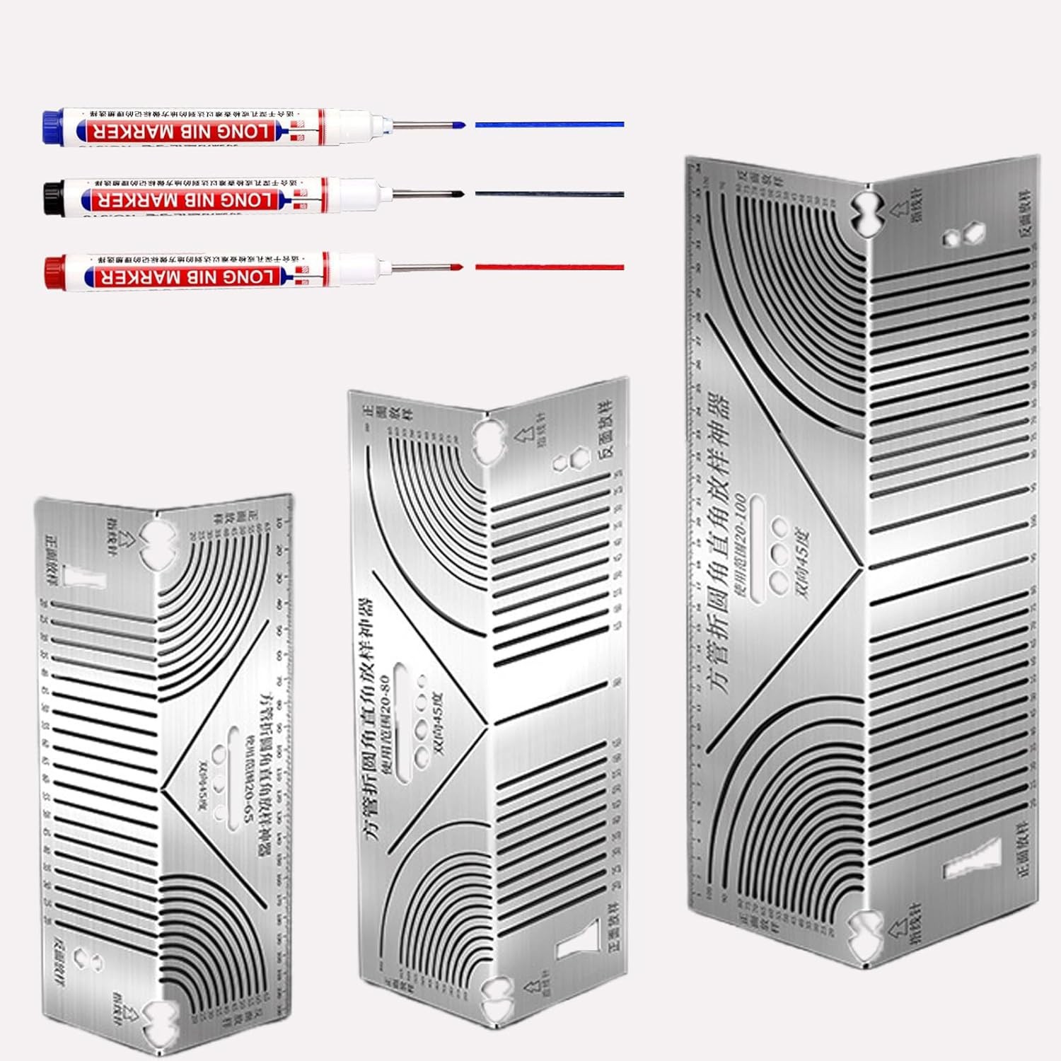 角度和弧形打标工具金属划线工具 可调线性弧两用划线器打标工具