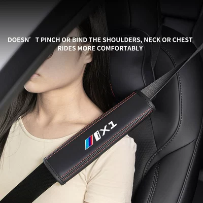 BMW üçün dəri avtomobil təhlükəsizlik kəməri çiyin yastığı, nəfəs alan