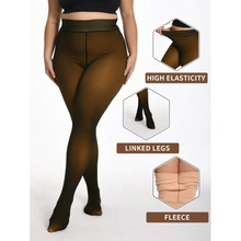 T 45225 Black Sheer Plus Size Pantyhose ��͸������������