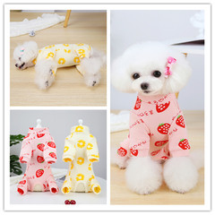 犬服ペット服ペット服シェナリテディ女犬四脚服小型犬厚版包腹服