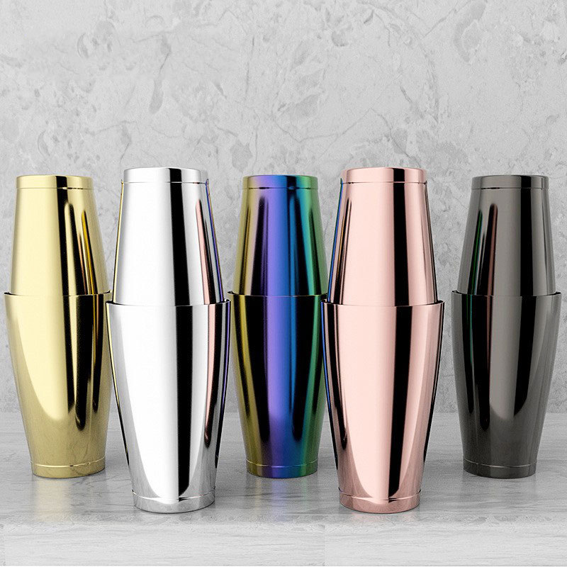 Vaso Mezclador de Acero Inoxidable 304 Estilo Japonés, Coctelera Estilo Americano, Vaso Mezclador para Bar, Vaso Mezclador Boston