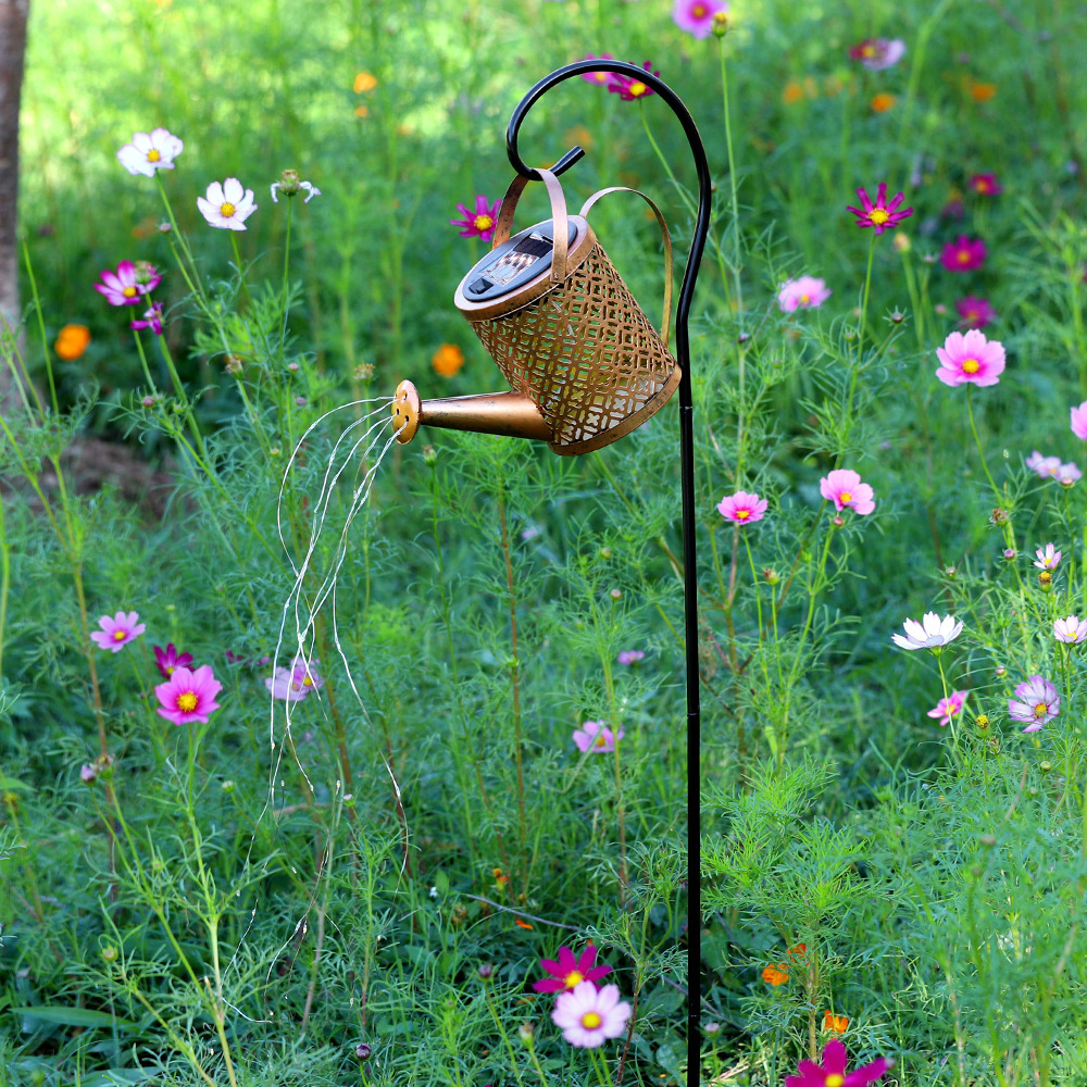 Cross-Shaped Kettle Solar Outdoor Lawn Light Waterproof Garden Decoration Small Yard Light Ground Stake Light