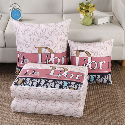 Pillow quilt wholesale company customized logo folding car quilt dual-purpose lunch break quilt office air conditioning quilt bedside cushion