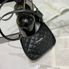 With diamond pattern, black
