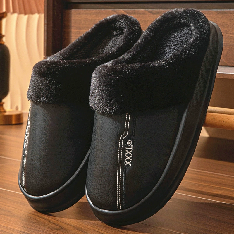 Winter extra large polyurethane non-slip keep warm slippers platform, plus size