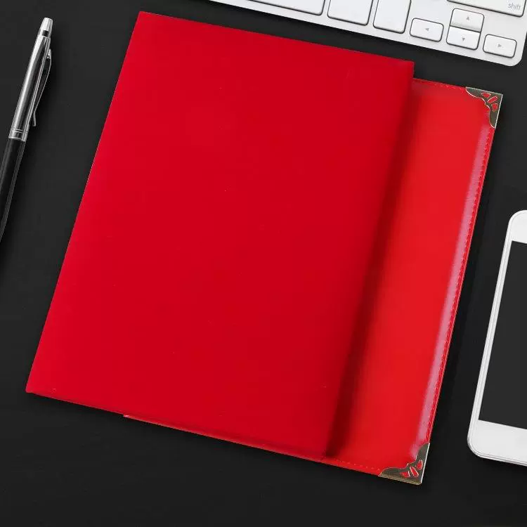 Файл-отчёт Velvete Speech Folder File File Stop Business Leather Face A3A4 Blank Certificate Signing Ceremony Book
