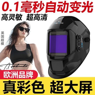 Special Mask for Electric Welding, Lightweight Protective Safety Head-Mounted Argon Arc Welder Hat, Automatic Darkening Welding Helmet
