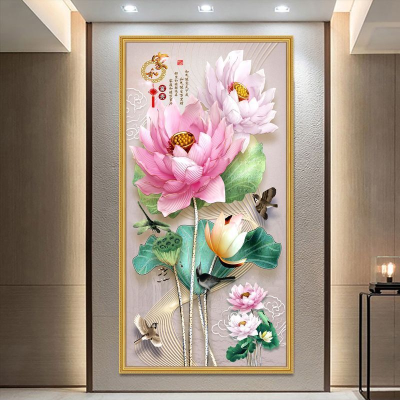 玄关装饰画客厅卧室竖版入户挂画现代简约轻奢走廊过道家居壁画|undefined