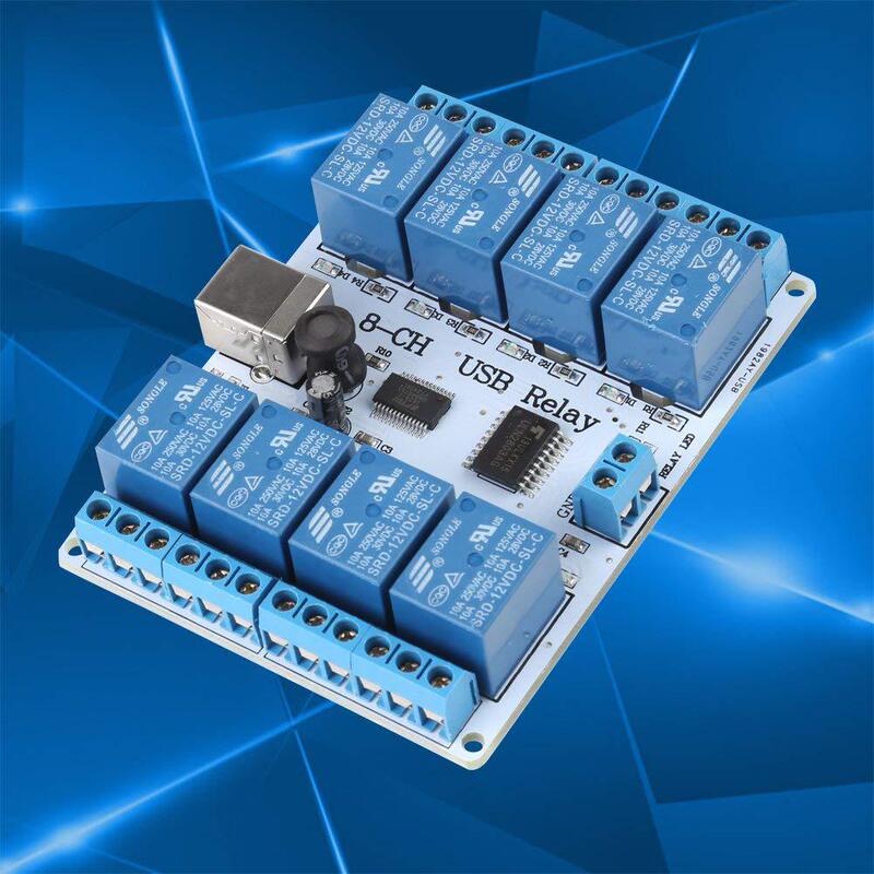 12VDC 8-channel USB relay module computer controller