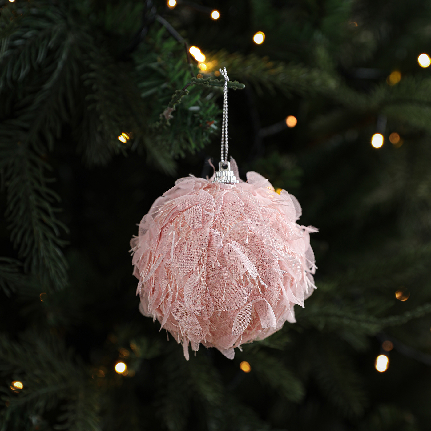 Nueva bola de espuma de peluche rosa pétalos de Navidad bola de Navidad árbol de Navidad colgante colgante ambiente diseño accesorios DIY