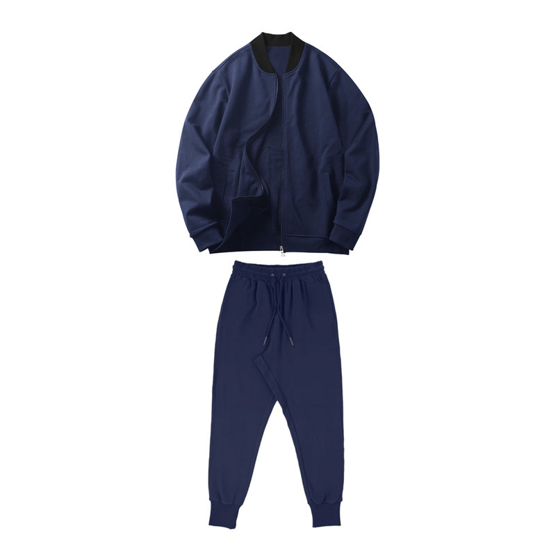 700g Weight Long Sleeve Sleeve Length Cotton Blend, Polyester Fabric Type Pants Sets Sets Type 2 Pieces Set Quantity Casual Occasion Collarless Neckline Regular Fit Fit Type Solid Color Pattern Spring, Autumn Season Men's Gender Simple Style Style Casual Men's Simple Style Solid Color Cotton Blend Polyester Pants Sets 20