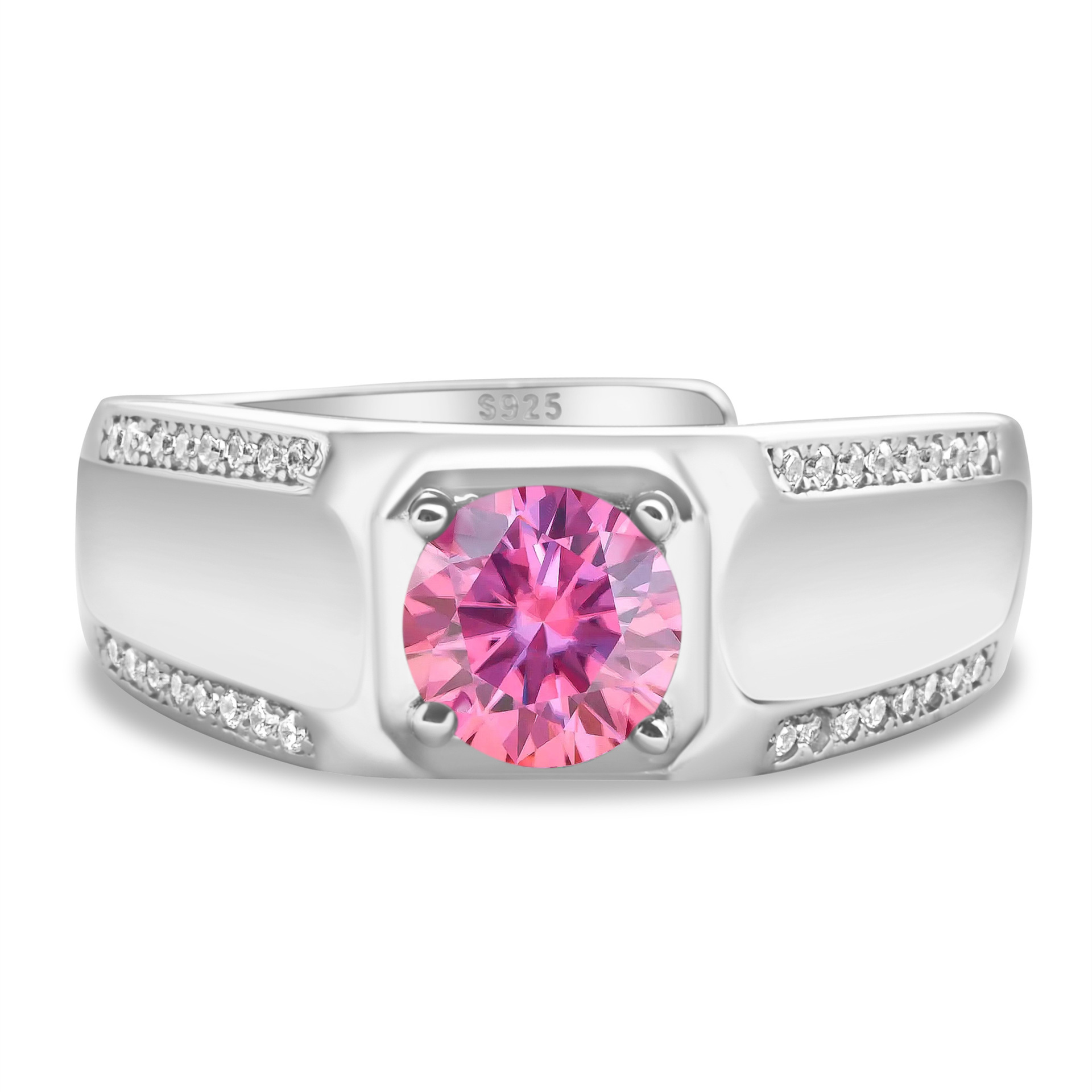 925 plata esterlina gran anillo de hombre de piedra moissan anillo masculino chapado pt950 oro atmósfera para enviar al por mayor fábrica de novio spot