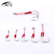 绑羽毛铁板双钩带倒刺血槽钩垂钓路亚钩岸抛远投碳钢海钓船钓鱼钩