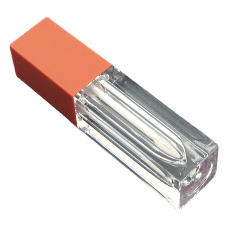 Fábrica en stock al por mayor multi-Cubierta esmerilada color botella transparente tubo de esmalte labial tubo de lápiz labial tubo vacío tubo cosmético logotipo impreso