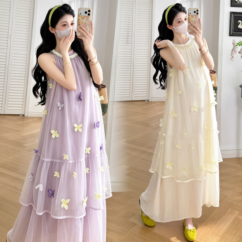 New 2026 Summer Maternity Dress: Exquisitely Crafted Halter Neck Butterfly Fluttering Fairy Maternity Dress New 2026 Summer Maternity Dress: Exquisitely Crafted Halter Neck Butterfly Fluttering Fairy Maternity Dress