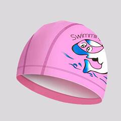 New Children's Swim Cap with PU Coating, Waterproof and Non-Squeezing, Unisex Cartoon Swim Cap, Factory Wholesale