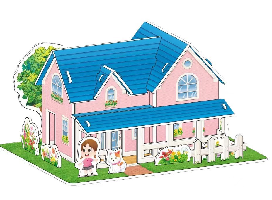 3D rompecabezas tridimensional juguetes educativos espuma de papel hecho a mano casa Coche forma puesto 61 regalo medio