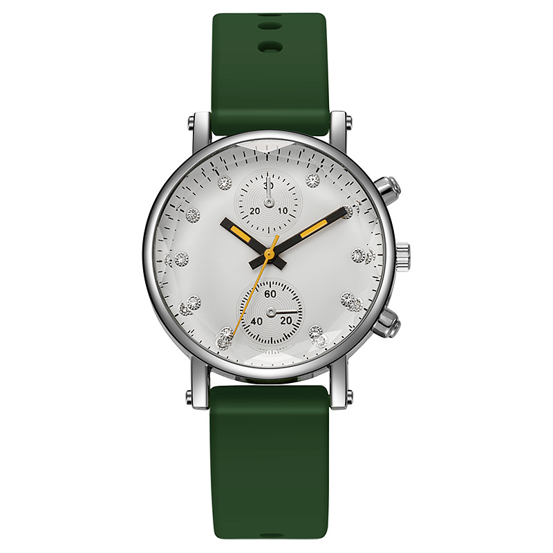 Student Fresh New Quartz Electronic Women's Silicone Tape Watch_voghion.com