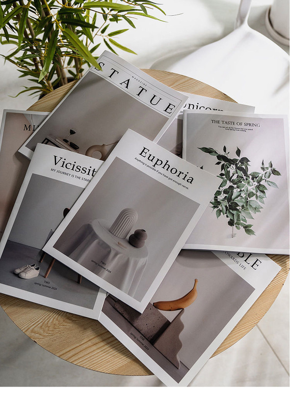 Ins Popular Magazine Photo Props English Book Photography Shooting Background Model Room Soft Decoration European and American Book Ornaments