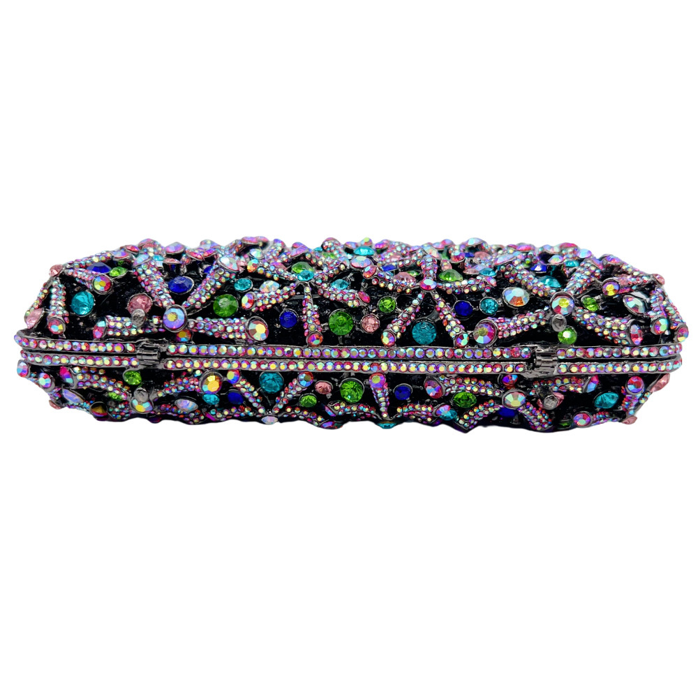 Nuevo paquete de cena de diamantes transfronterizos bolsas tridimensionales de animales bolsas de diamantes completas bolsas de mano clutch nuevo color negro