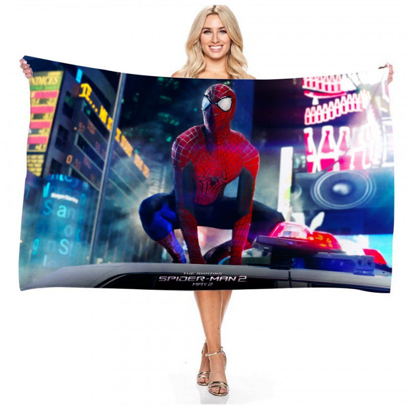 Прямые поставки через границу серия Marvel Spider-Man цифровая печать длинное основание пляжное полотенце полотенце полотенце