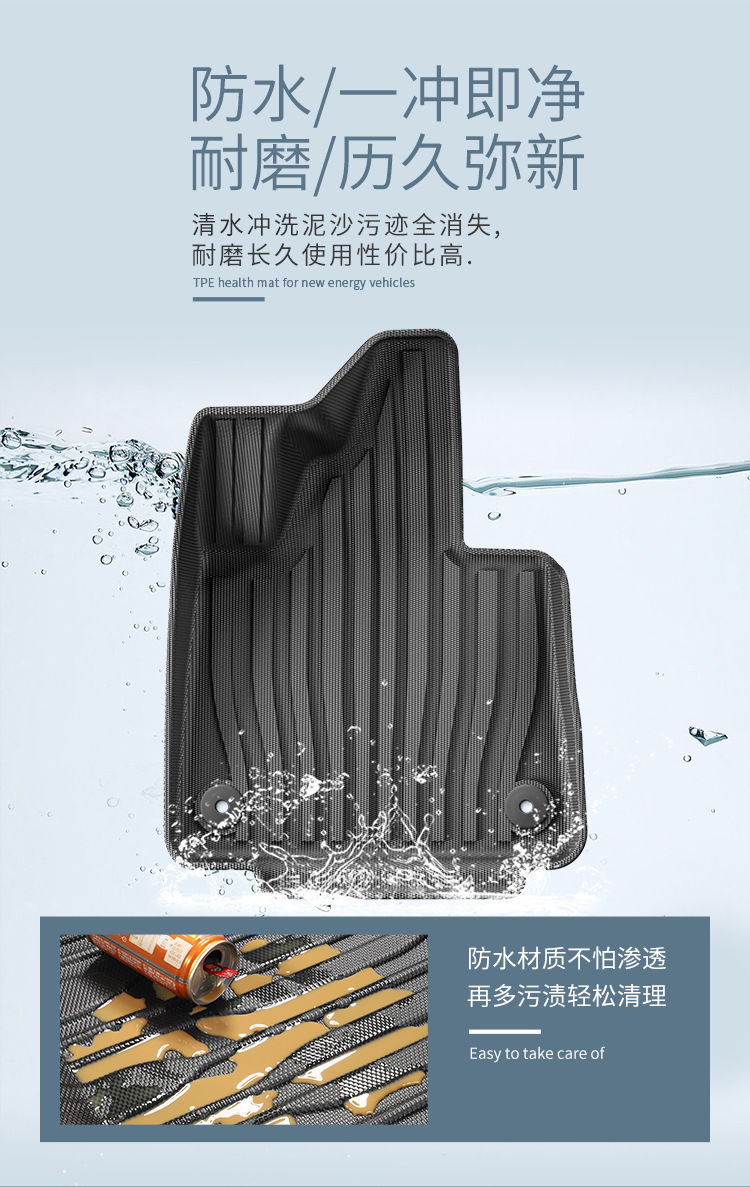 Suitable for 24 Volvo Ex30 Car Floor Mats, Special Car-Specific Fully Environmentally Friendly Tpe Floor Mats and Trunk Mats