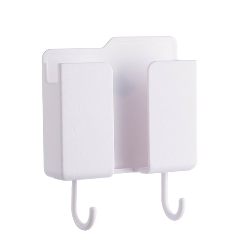 TV air conditioner remote control storage box wall hanging bedside mobile phone storage punch-free storage rack hook wall hanging rack