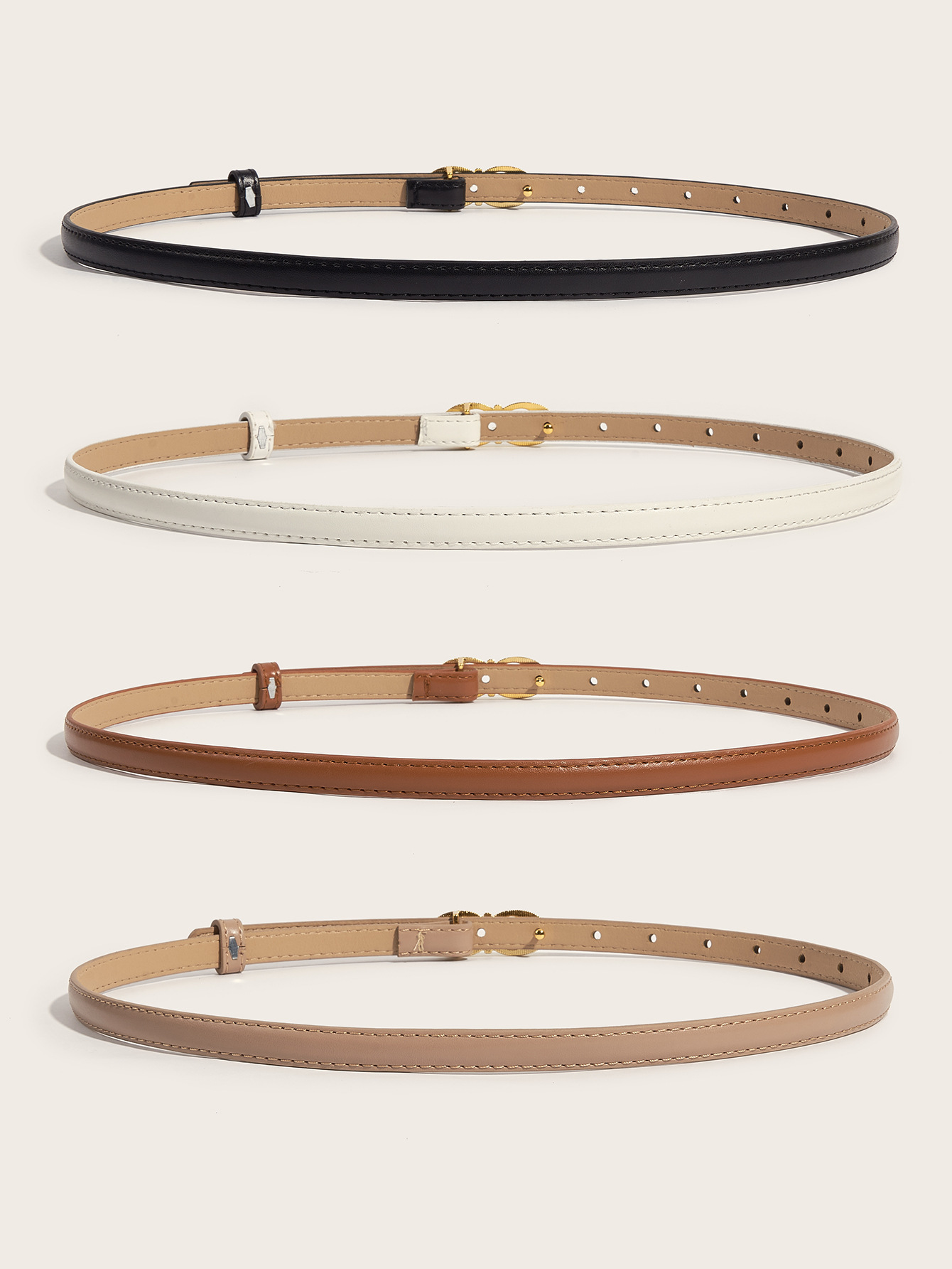 50g Weight Belt Classification 1 Piece Quantity Casual, Daily Occasion Pu Leather, Alloy Material Solid Color Pattern Women's Gender Simple Style Style Simple Style Solid Color Pu Leather Alloy Women's Leather Belts 3