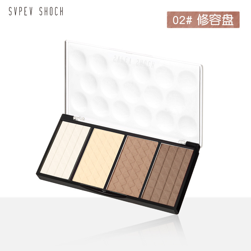 4 색 트림 파우더 케이크 그룹